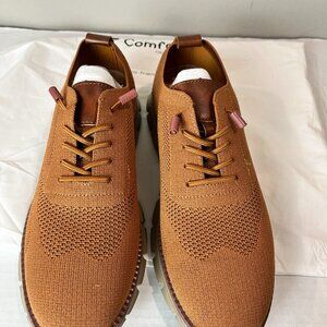 Men's Tan ComfoFeet Lightweight tie Oxford Size 9, NWOT